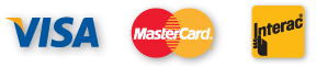 Paiement accepté Visa Mastercard interac